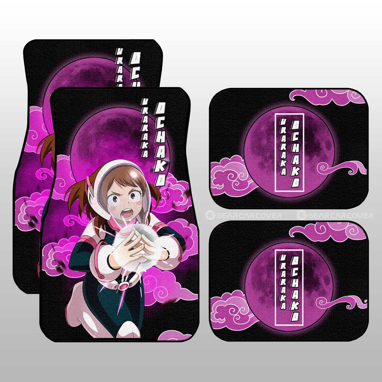 Ochako Uraraka Car Floor Mats Custom Anime My Hero Academia Car Interior Accessories Ochako Uraraka Car Floor Mats Custom Anime My Hero Academia Car Interior Accessories