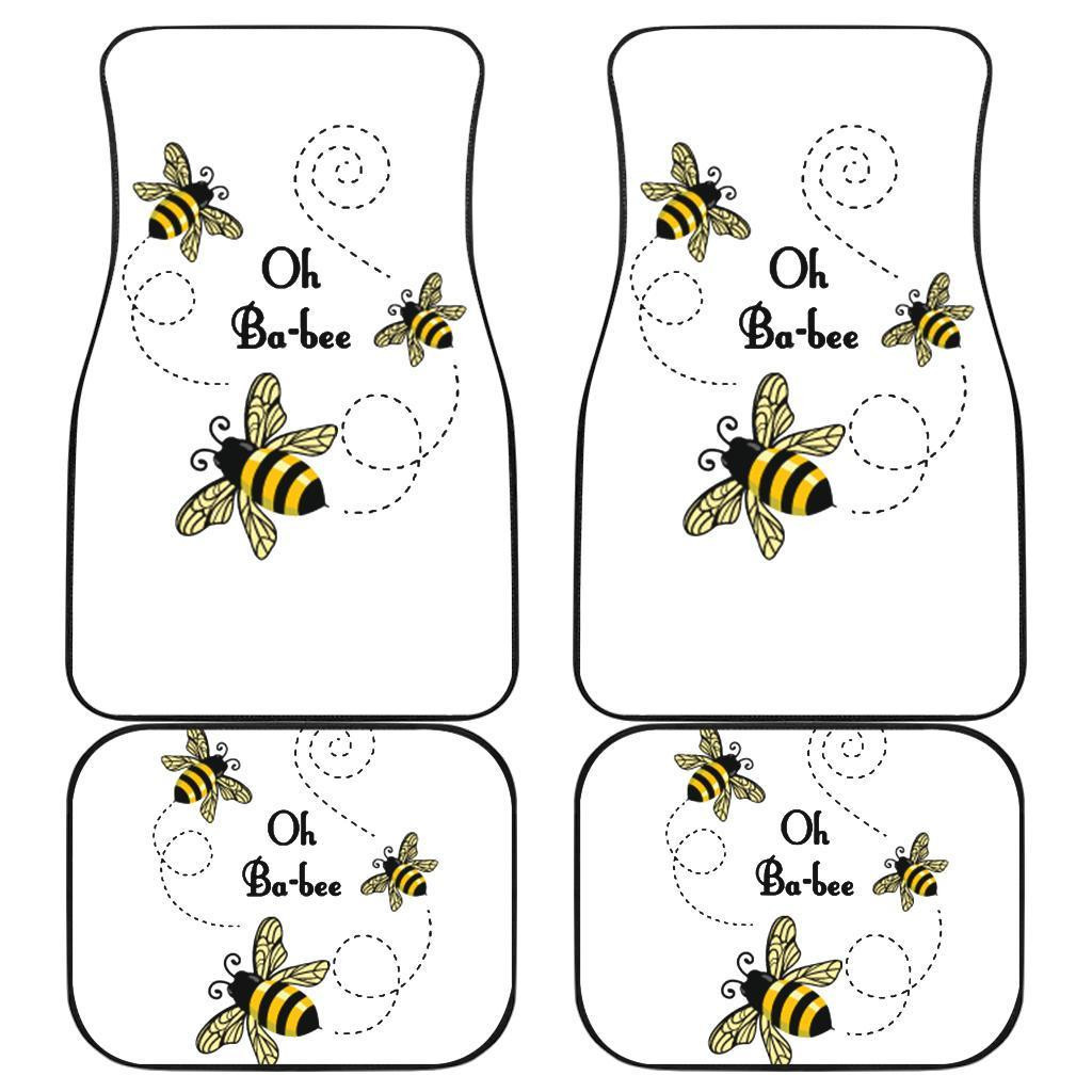 Oh Ba Bee in white theme Car Floor Mats 191018 Oh Ba Bee in white theme Car Floor Mats 191018