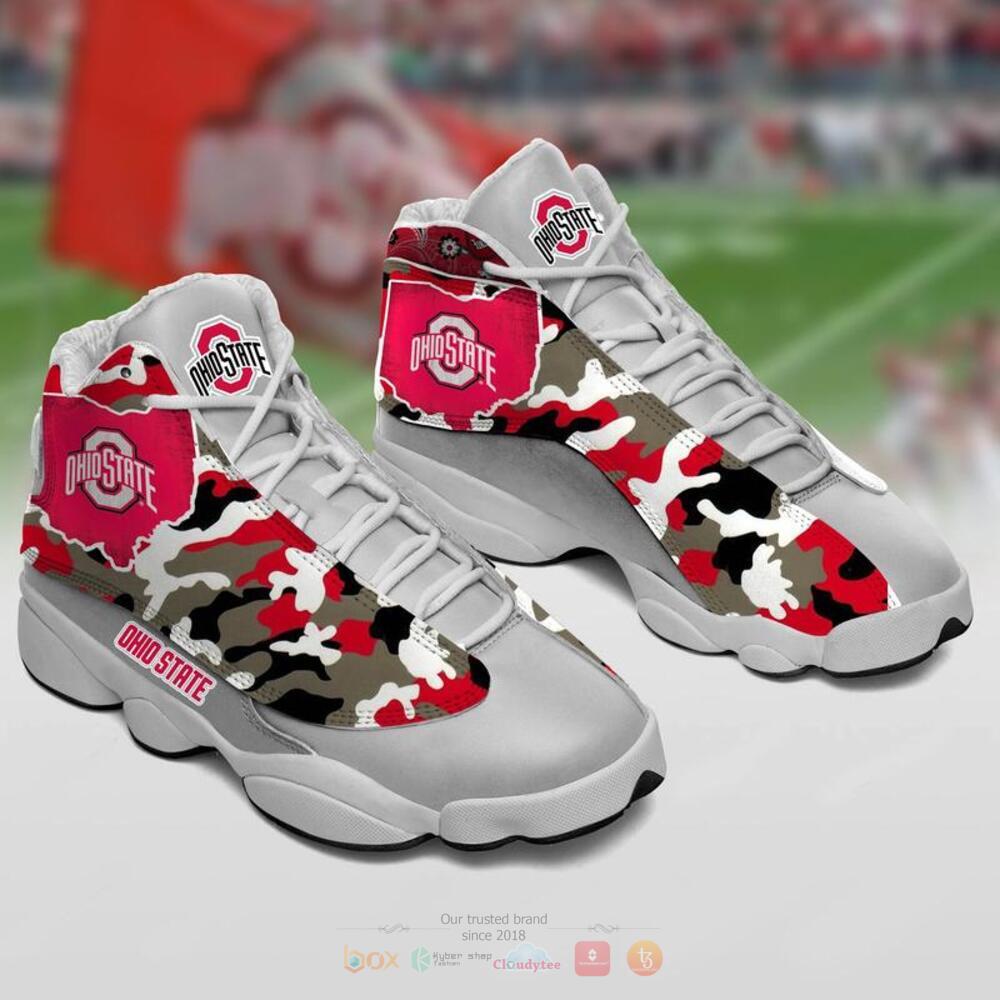 Ohio State Buckeyes Grey Camo Air Jordan 13 Shoes Ohio State Buckeyes Grey Camo Air Jordan 13 Shoes