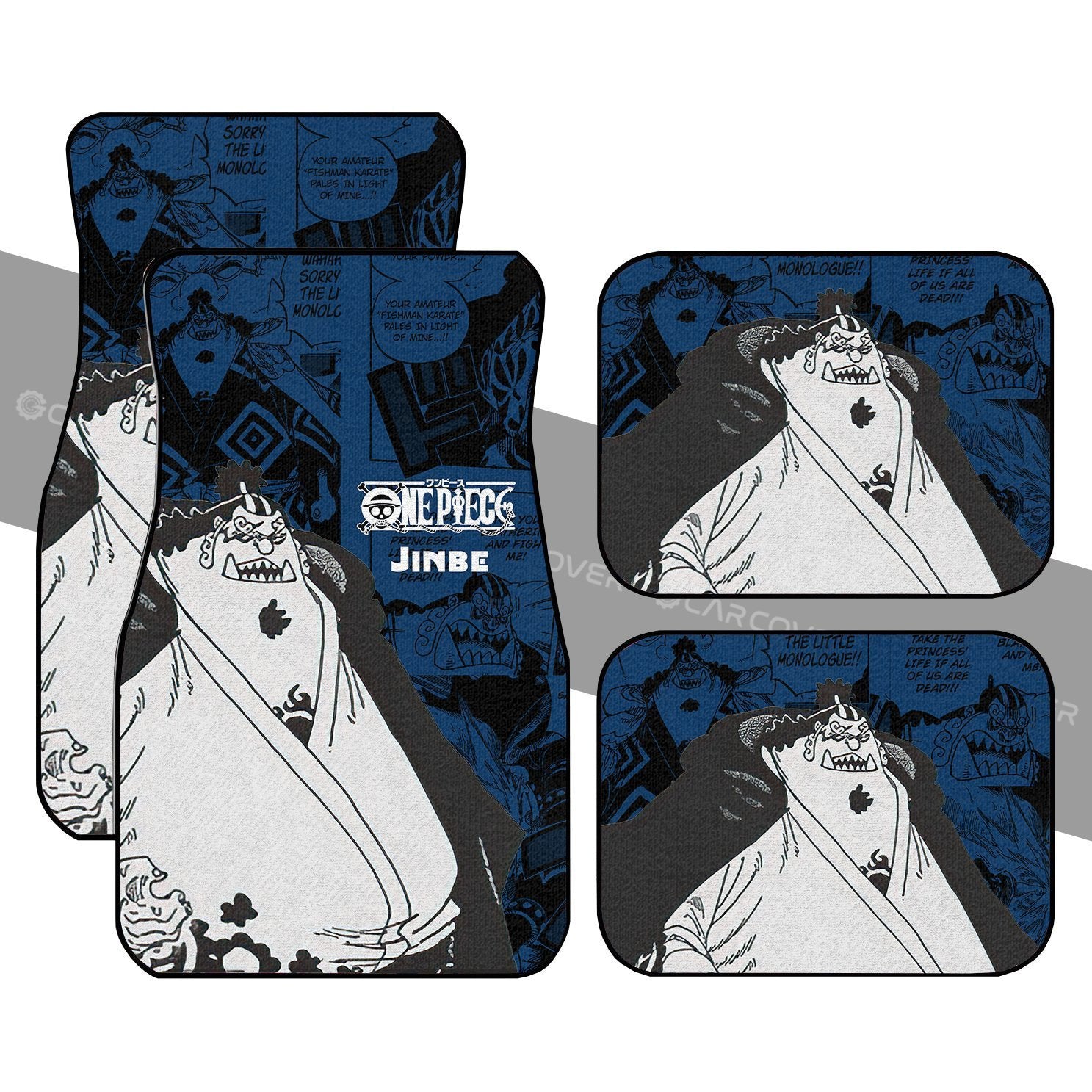 One Piece Jinbe Car Floor Mats Custom Anime Mix Manga Car Interior Accessories One Piece Jinbe Car Floor Mats Custom Anime Mix Manga Car Interior Accessories