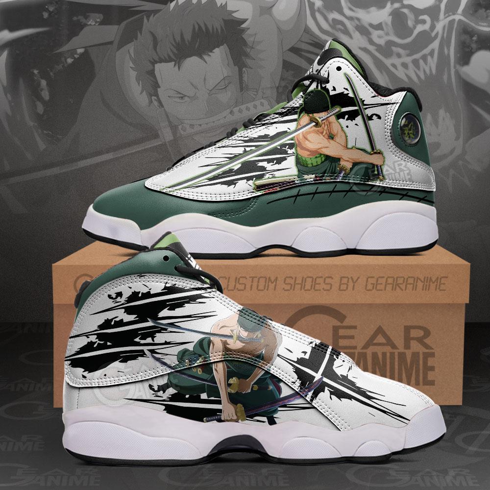 One Piece Roronoa Zoro Air Jordan 13 Sneaker Shoes One Piece Roronoa Zoro Air Jordan 13 Sneaker Shoes