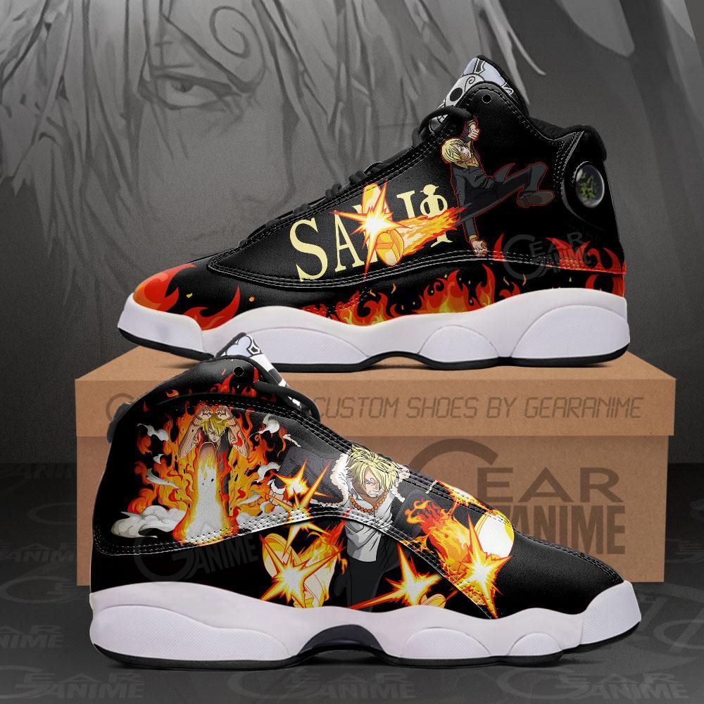 One Piece Sanji Diable Jambe Air Jordan 13 Sneaker Shoes One Piece Sanji Diable Jambe Air Jordan 13 Sneaker Shoes