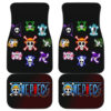 One Piece Symbols Logo Art in Black theme Car Floor Mats 191029
