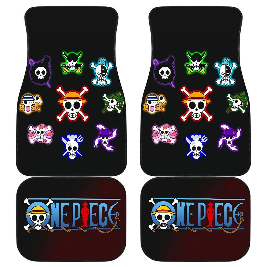 One Piece Symbols Logo Art in Black theme Car Floor Mats 191029 One Piece Symbols Logo Art in Black theme Car Floor Mats 191029