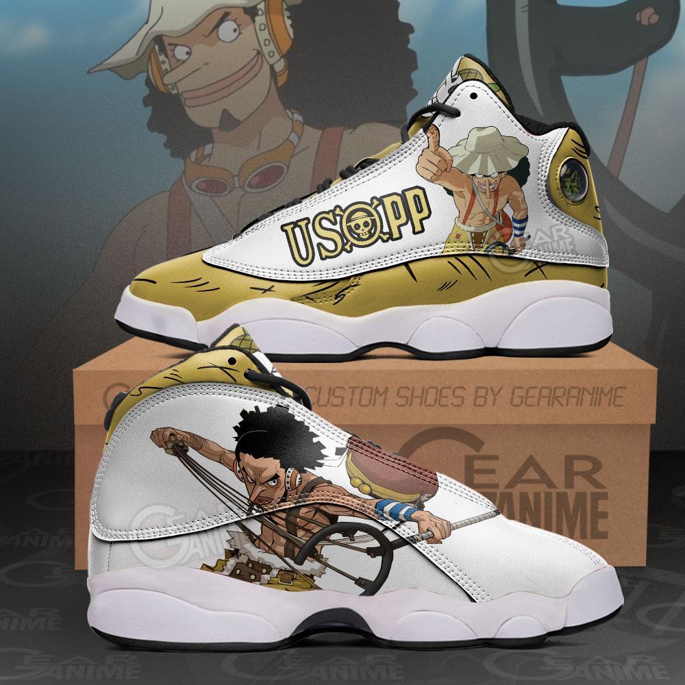 One Piece Usopp Air Jordan 13 Sneaker Shoes One Piece Usopp Air Jordan 13 Sneaker Shoes