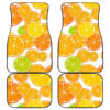 Orange Pieces Fresh Colorfull in White theme Car Floor Mats 191029