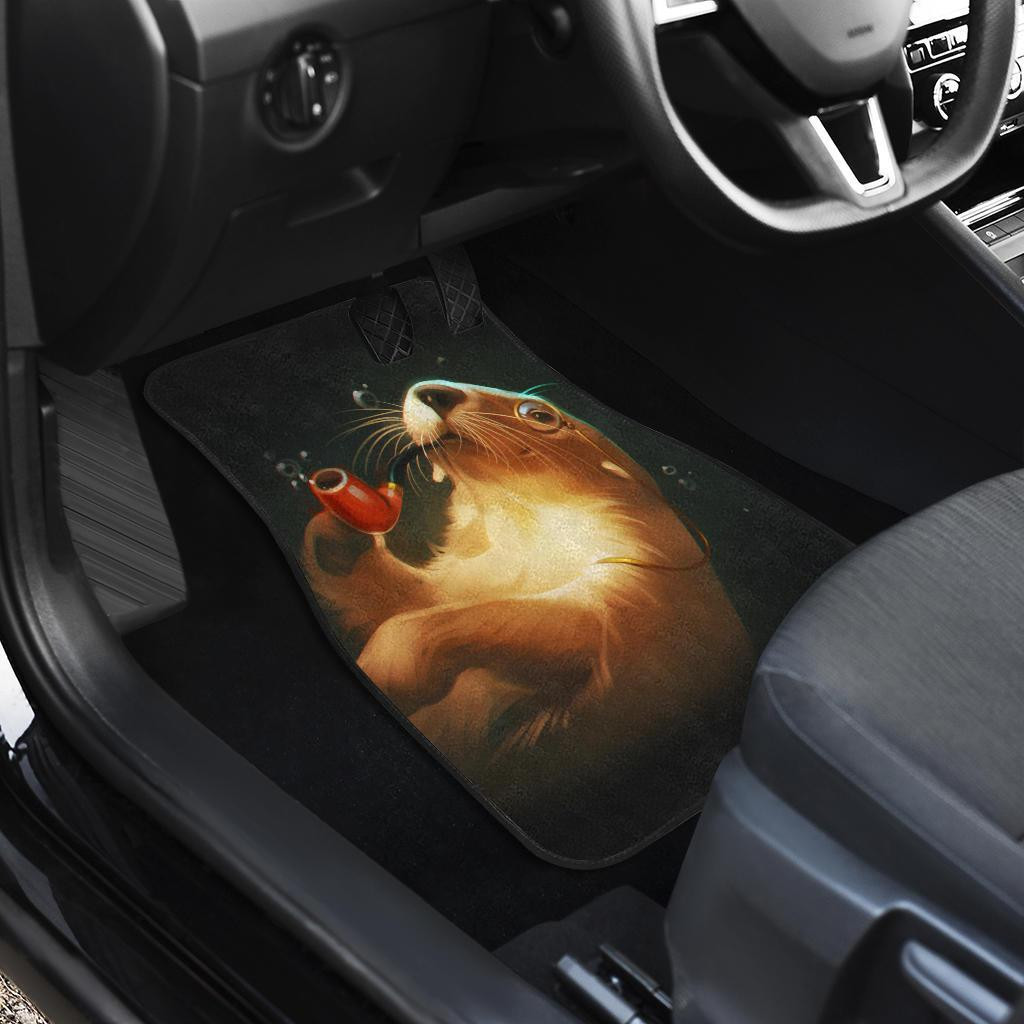 Otter-Smoke-Weeds-Thug-Life-Funny-Car-Floor-Mats-191029-2