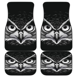 Owl Black Front And Back Car Mats