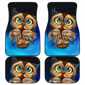 Owl Chibi Funny Face Car Floor Mats 191029