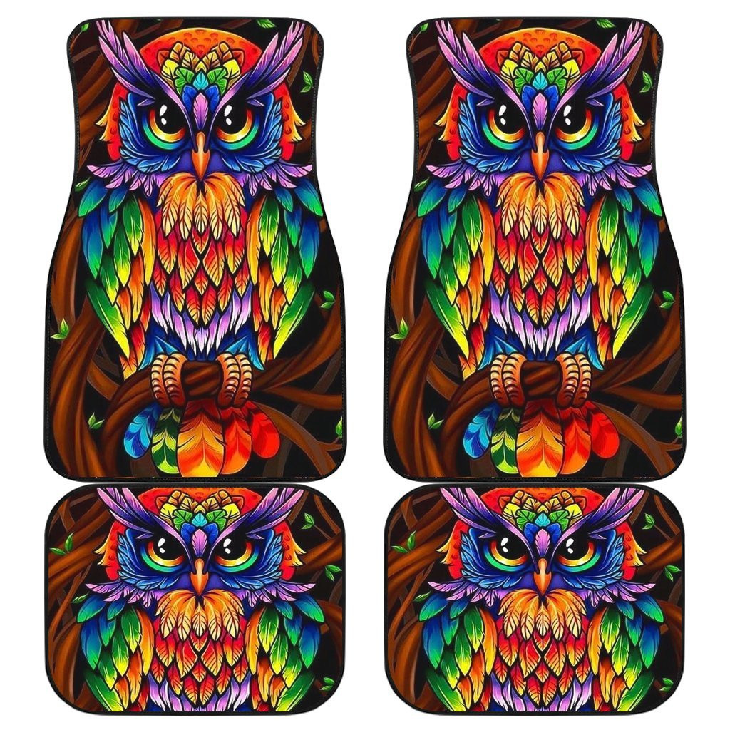 Owl God Egypt Colorfull Car Floor Mats 191029 Owl God Egypt Colorfull Car Floor Mats 191029
