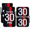 PSG Car Floor Mats Custom Name 30 Gifts Idea For Fan