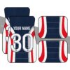 PSG Number 30 Car Floor Mats Custom Name For Fan