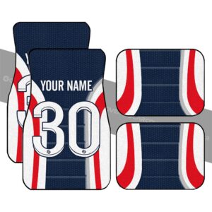 PSG Number 30 Car Floor Mats Custom Name For Fan