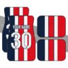 PSG Style Car Floor Mats Number 30 Custom Name Gifts Idea