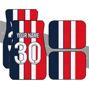 PSG Style Car Floor Mats Number 30 Custom Name Gifts Idea