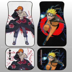 Pain And Naruto Car Floor Mats Custom Gifts For Naruto Anime Fans