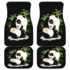 Panda Baby Art Painting in Black theme Car Floor Mats 191029