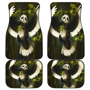 Panda Bird Front And Back Car Mats