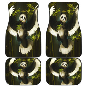 Panda Bird Wings Funny Wild Animal Car Floor Mats 191029