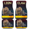 Panthera Lion Claw Soldier Holding Gun Car Floor Mats
