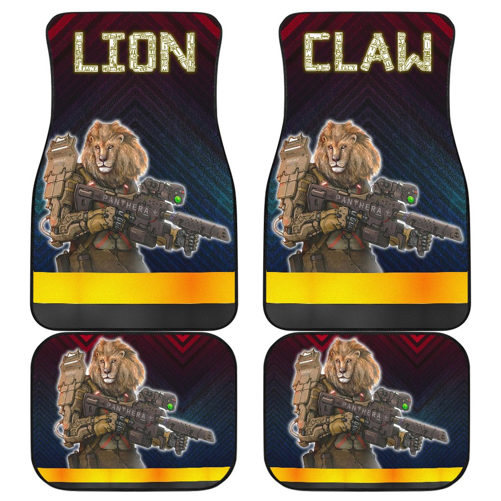 Panthera Lion Claw Soldier Holding Gun Car Floor Mats Panthera Lion Claw Soldier Holding Gun Car Floor Mats