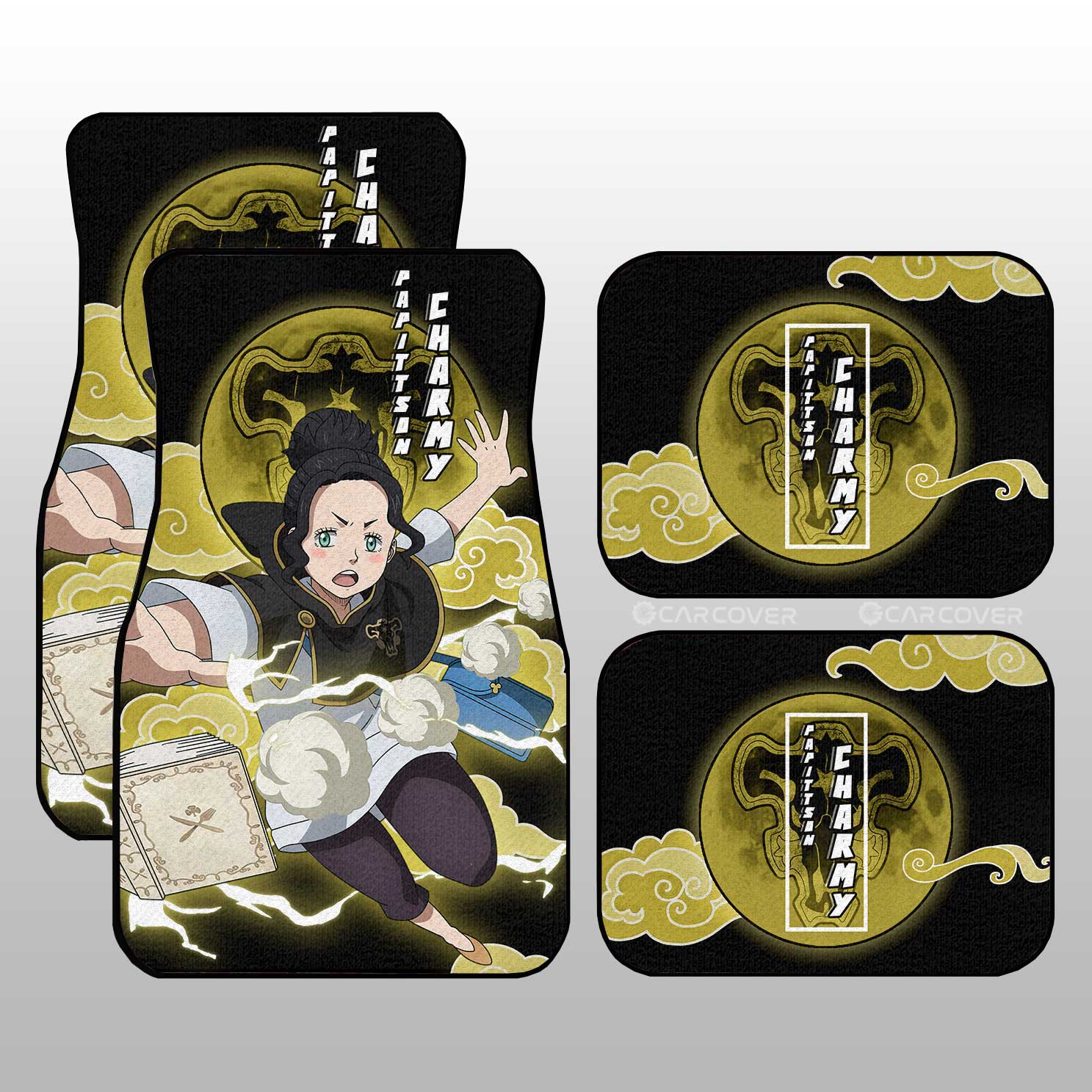 Papittson Charmy Car Floor Mats Custom Black Clover Anime Car Accessories Papittson Charmy Car Floor Mats Custom Black Clover Anime Car Accessories