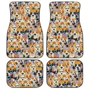Pattern Dog Face Car Floor Mats Custom Dog Car Accessories
