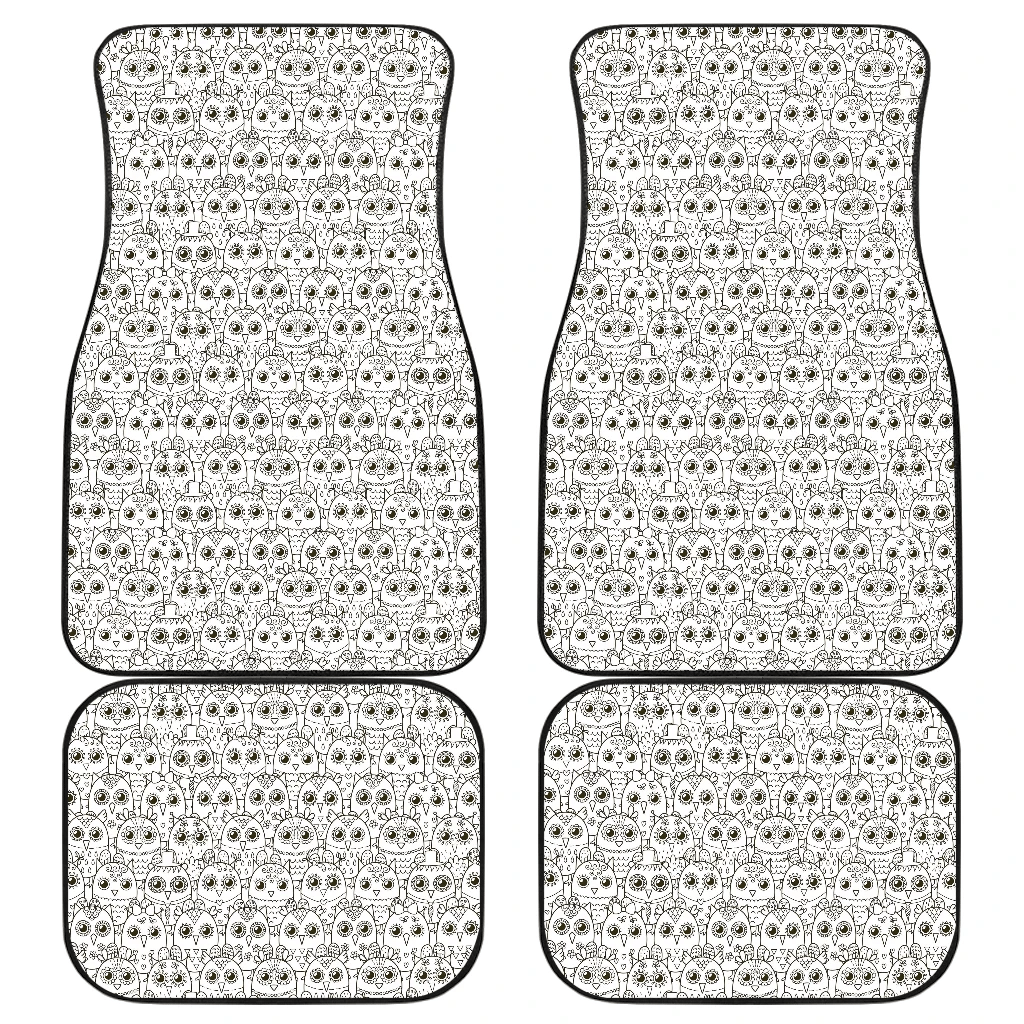 Pattern Owl Doodle Car Floor Mats Amazing Gift H040220 Pattern Owl Doodle Car Floor Mats Amazing Gift H040220