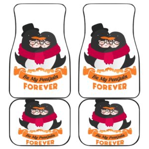Penguin Couple Front And Back Car Mats