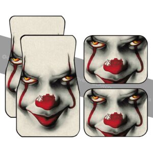 Pennywise Car Floor Mats Custom IT Clown Face Car Accessories Horror Halloween Decorations