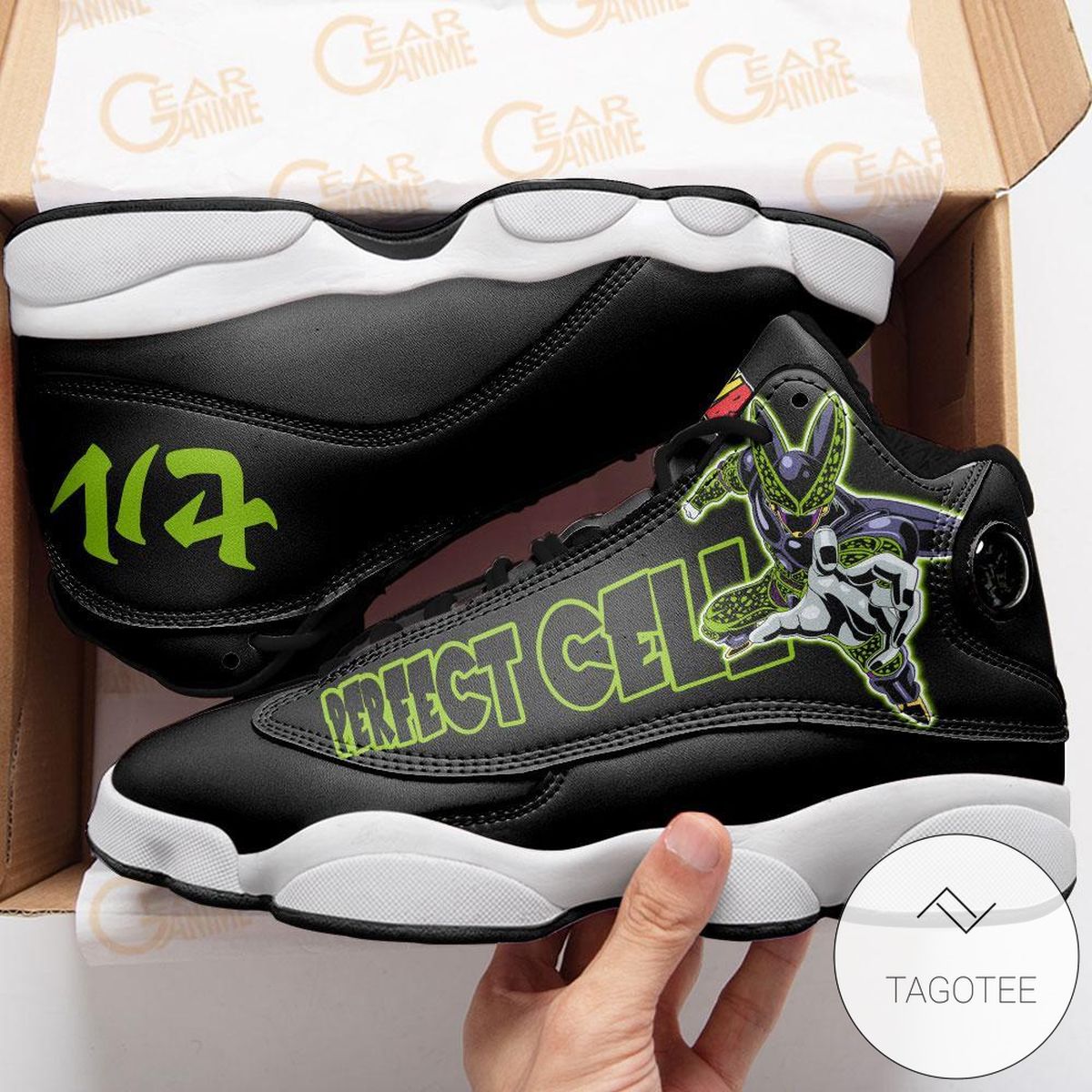 Perfect Cell Sneakers Custom Anime Dragon Ball Air Jordan 13 Shoes Perfect Cell Sneakers Custom Anime Dragon Ball Air Jordan 13 Shoes