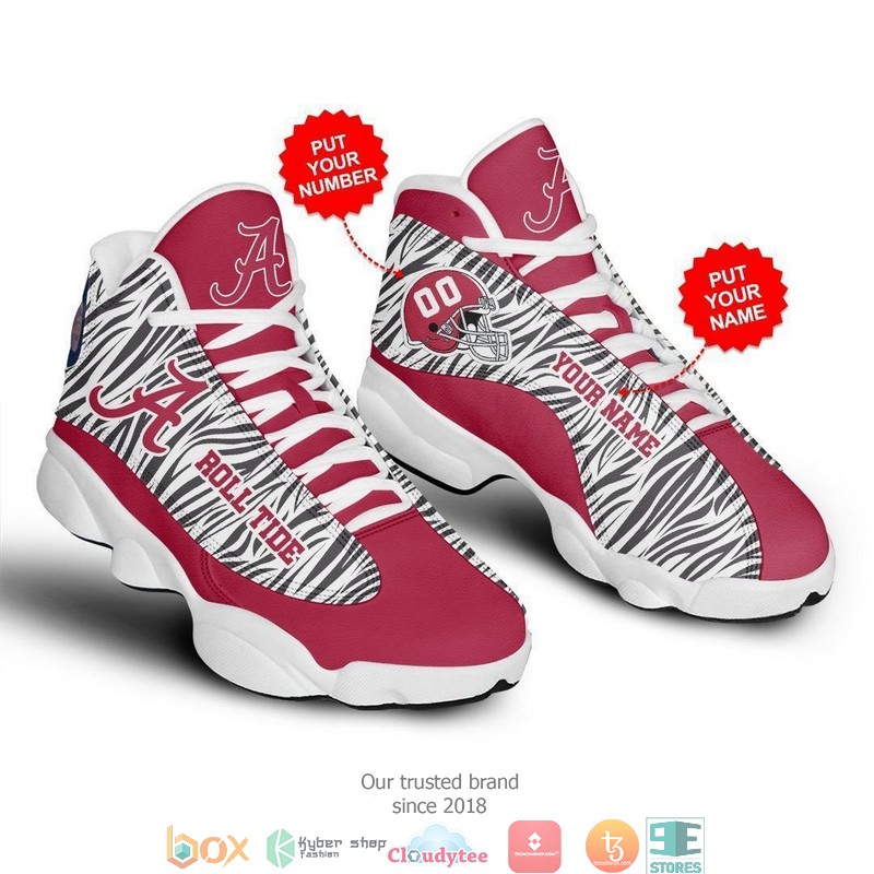 Personalized Alabama Crimson Tide Nfl 3 Football Air Jordan 13 Sneaker Shoes Personalized Alabama Crimson Tide Nfl 3 Football Air Jordan 13 Sneaker Shoes
