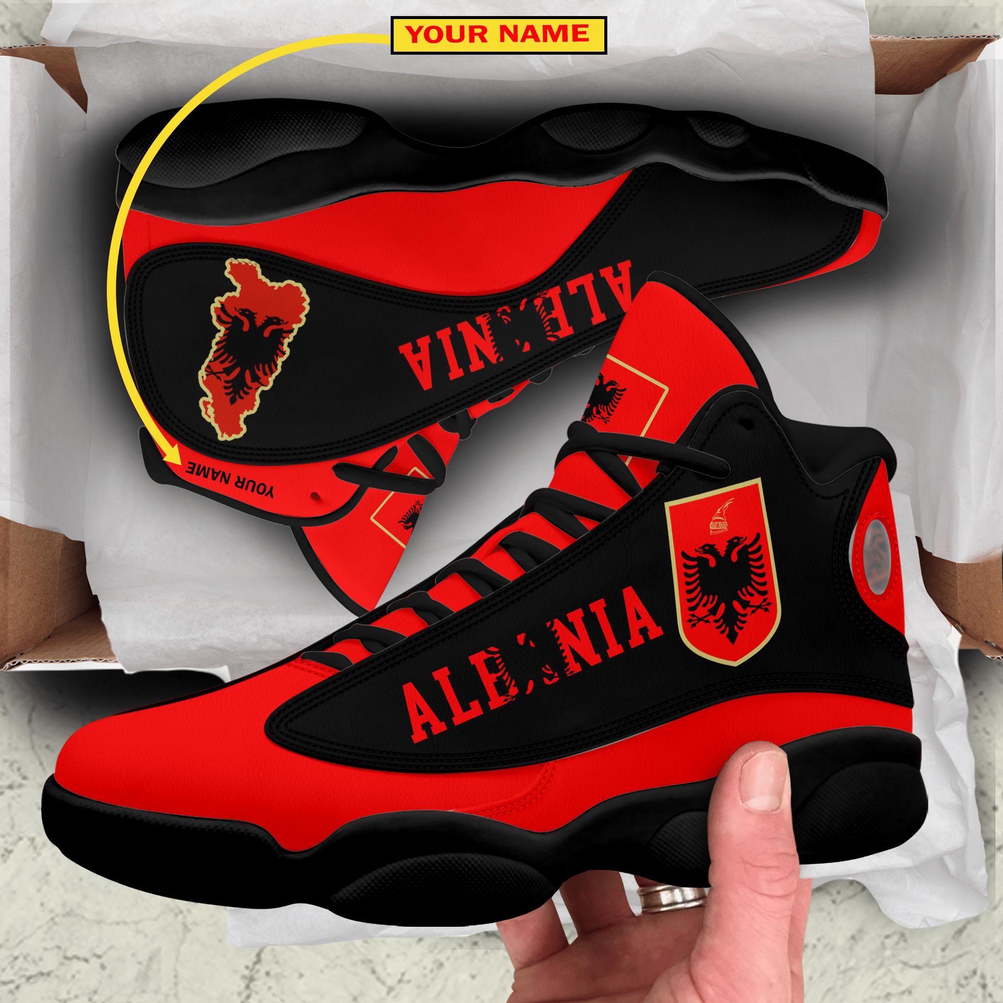 Personalized Albania Air Jordan 13 Sneaker Shoes Personalized Albania Air Jordan 13 Sneaker Shoes