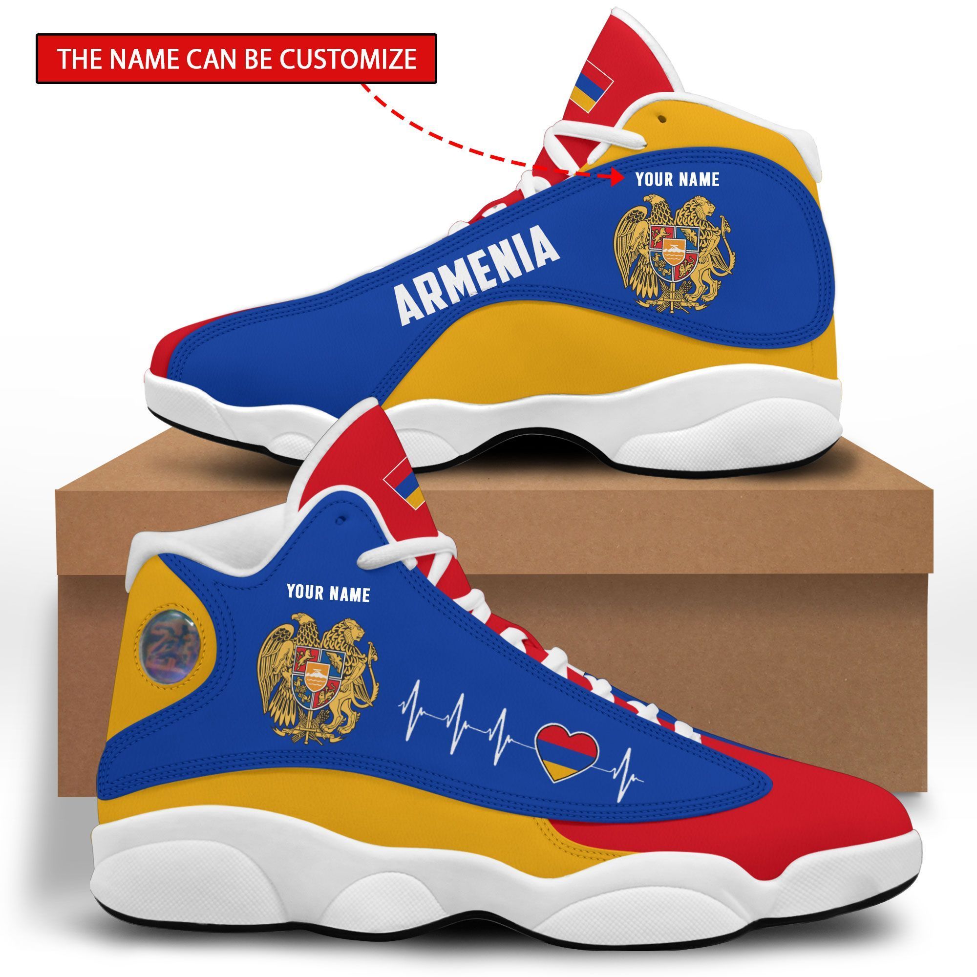 Personalized Armenia Flag Custom Air Jordan 13 Shoes Personalized Armenia Flag Custom Air Jordan 13 Shoes