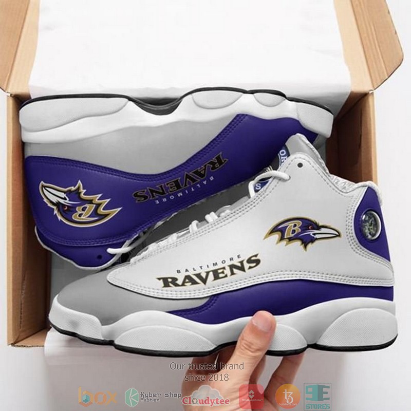 Personalized Baltimore Ravens Nfl Big Logo Football Team 117 Air Jordan 13 Sneaker Shoes Personalized Baltimore Ravens Nfl Big Logo Football Team 117 Air Jordan 13 Sneaker Shoes