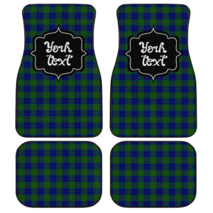 Personalized Barclay Tartan Car Floor Mats Custom Name Car Accessories