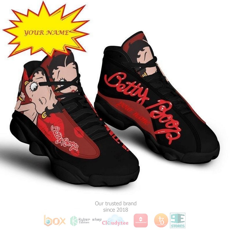 Personalized Betty Boop Custom Red Black Air Jordan 13 Shoes Personalized Betty Boop Custom Red Black Air Jordan 13 Shoes