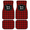 Personalized Brodie Tartan Car Floor Mats Custom Name Car Accessories