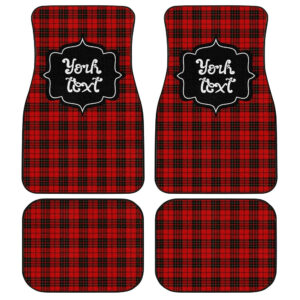 Personalized Brodie Tartan Car Floor Mats Custom Name Car Accessories