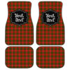 Personalized Bruce Tartan Car Floor Mats Custom Name Car Accessories