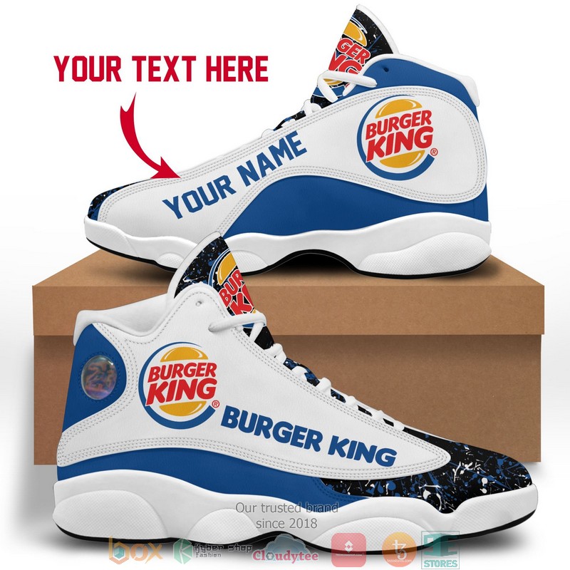 Personalized Burger King Color Plash Air Jordan 13 Sneaker Shoes Personalized Burger King Color Plash Air Jordan 13 Sneaker Shoes