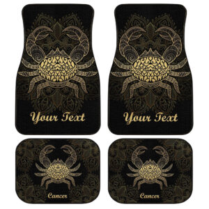Personalized Cancer Car Floor Mats Custom Zodiac Sign Cancer Car Accessories Gifts Idea