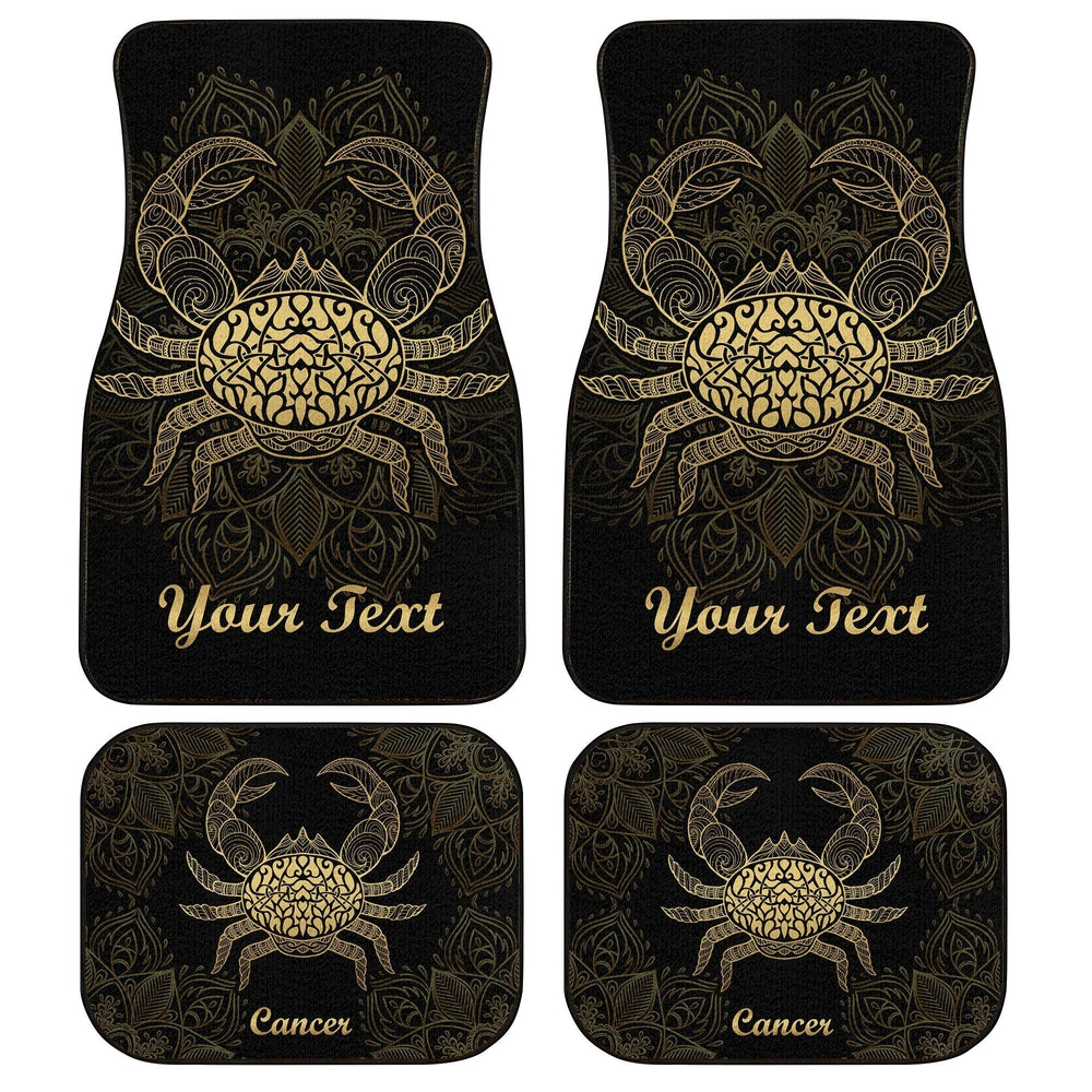 Personalized Cancer Car Floor Mats Custom Zodiac Sign Cancer Car Accessories Gifts Idea Personalized Cancer Car Floor Mats Custom Zodiac Sign Cancer Car Accessories Gifts Idea