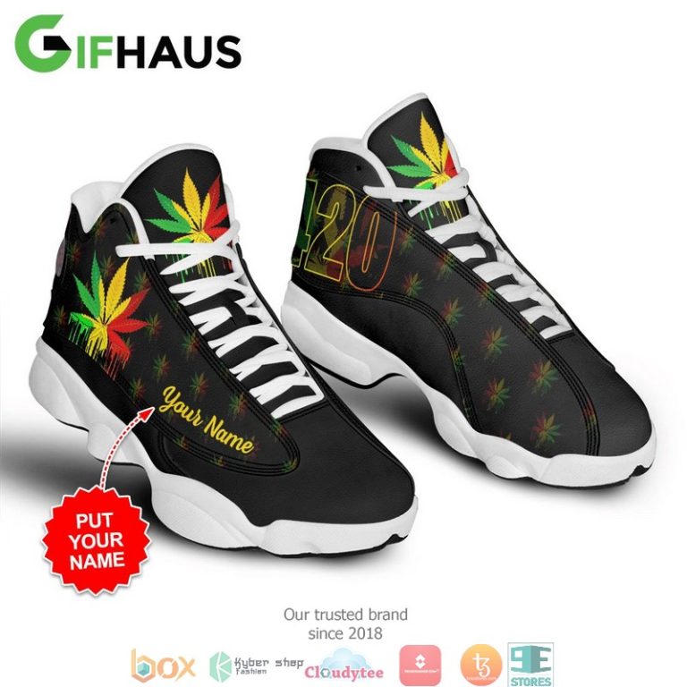 Personalized-Cannabis-420-Color-Air-Jordan-13-Sneaker-Shoes-2
