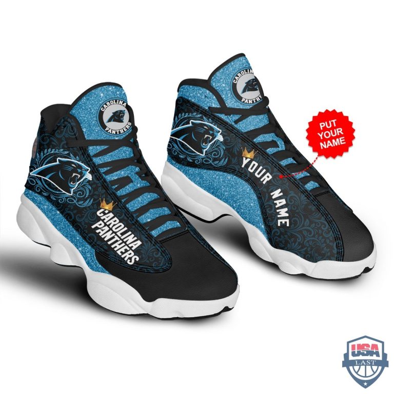 Personalized-Carolina-Panthers-Glitter-Air-Jordan-13-Shoes-2