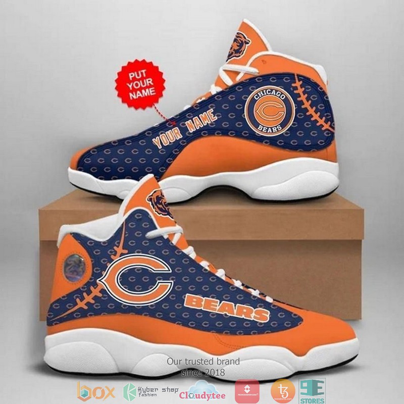 Personalized Chicago Bears Nfl Big Logo Football Team 9 Air Jordan 13 Sneaker Shoes Personalized Chicago Bears Nfl Big Logo Football Team 9 Air Jordan 13 Sneaker Shoes