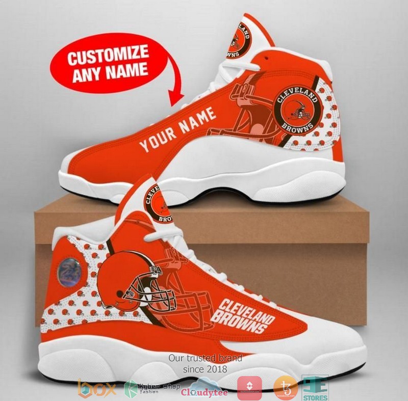 Personalized Cleveland Browns Nfl Big Logo Football Team Air Jordan 13 Sneaker Shoes Personalized Cleveland Browns Nfl Big Logo Football Team Air Jordan 13 Sneaker Shoes