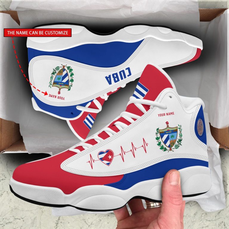 Personalized-Coat-Of-Arms-Of-Cuba-Red-White-Custom-Air-Jordan-13-Shoes-1
