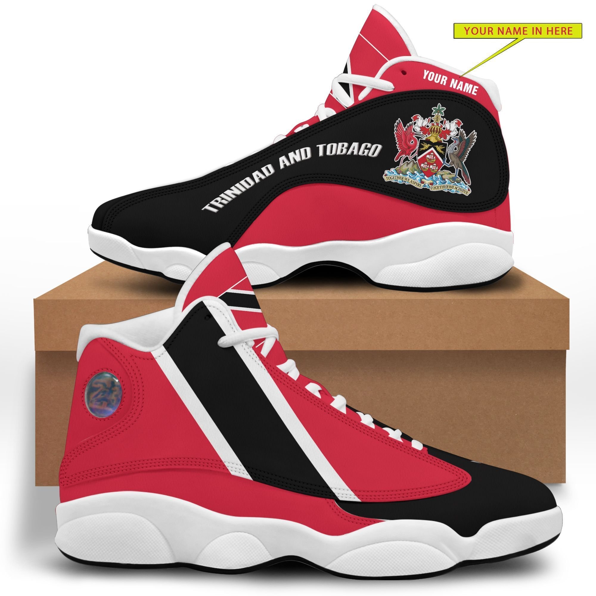 Personalized Coat Of Arms Of Dominican Custom Air Jordan 13 Shoes Personalized Coat Of Arms Of Dominican Custom Air Jordan 13 Shoes