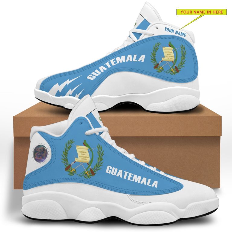 Personalized-Coat-Of-Arms-Of-Guatemala-Custom-Air-Jordan-13-Shoes-2